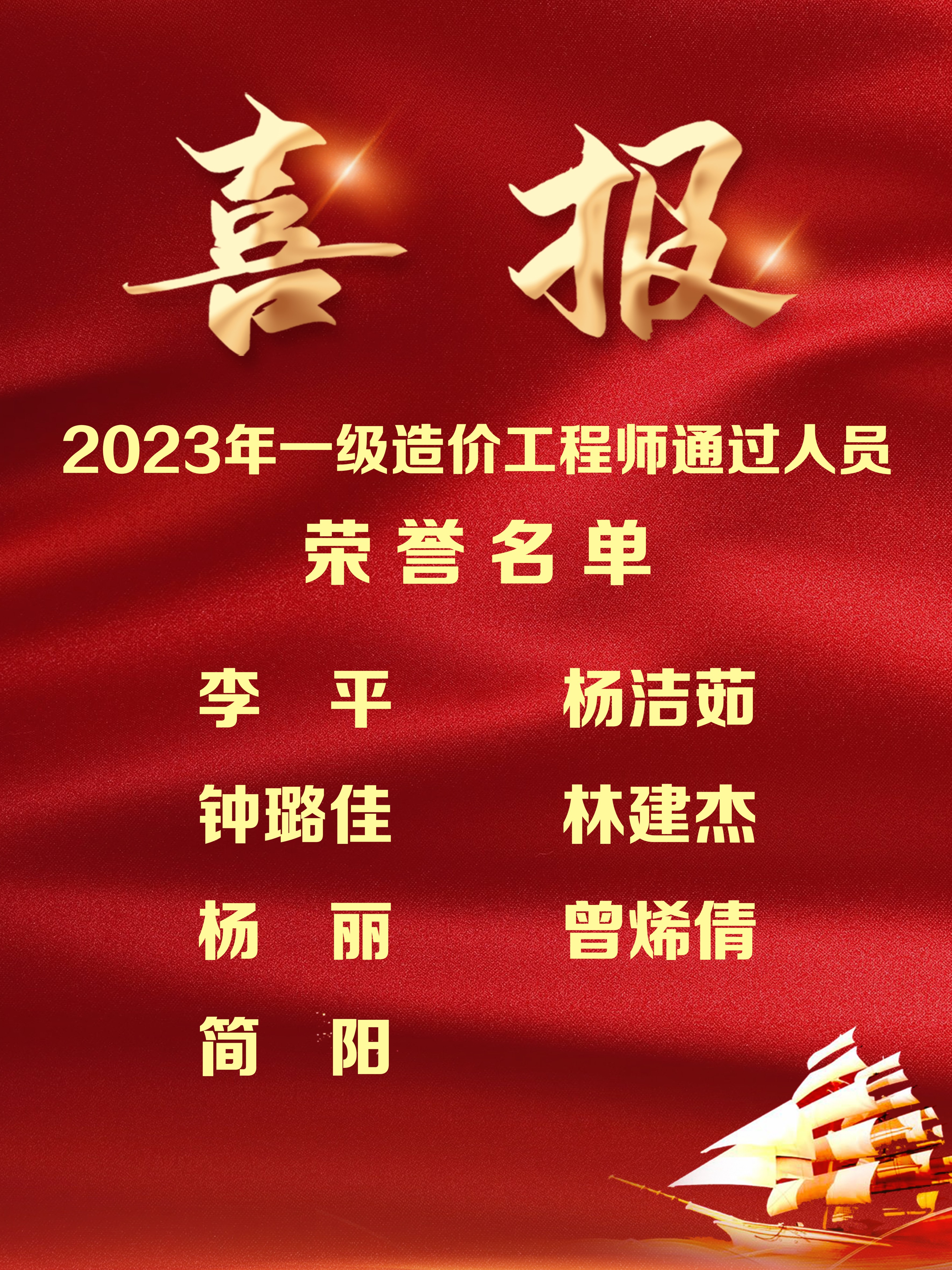 喜報(bào)！熱烈祝賀我司多名員工通過(guò)一級(jí)造價(jià)工程師考試！